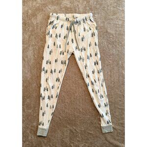 Honest Women’s Small Evergreen Dreams Pajama Pants Organic Cotton Joggers Trees